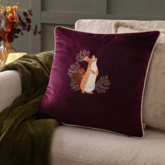 Furn. Pineberry Forest Piped Square Cushion