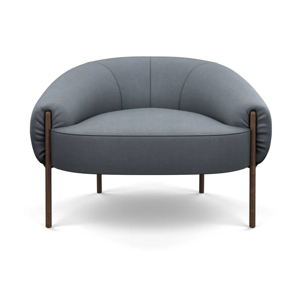 Heal's Isola Armchair Siena Cotton Shale Grey Bronze Feet 1