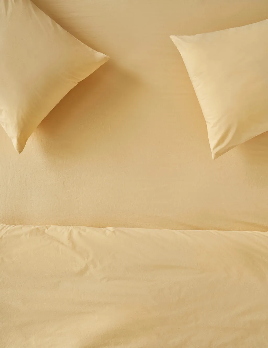 Piglet In Bed Washed Cotton 220 Thread Count Fitted Sheet Yellow