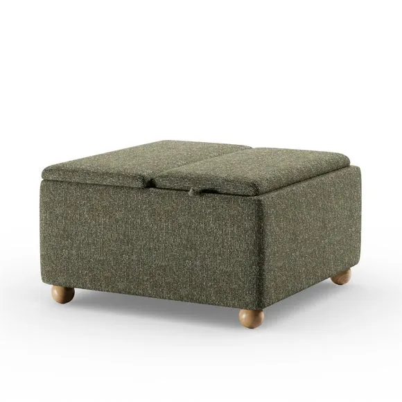Elma Mixed Boucle Tray Table Ottoman 6