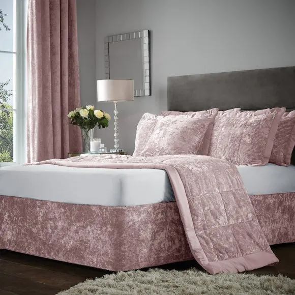 Catherine Lansfield Crushed Velvet Divan Base Bed Wrap 1
