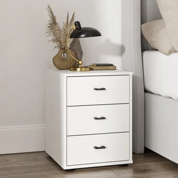 Wiemann Kahla Matt 3 Drawer Bedside Table 1