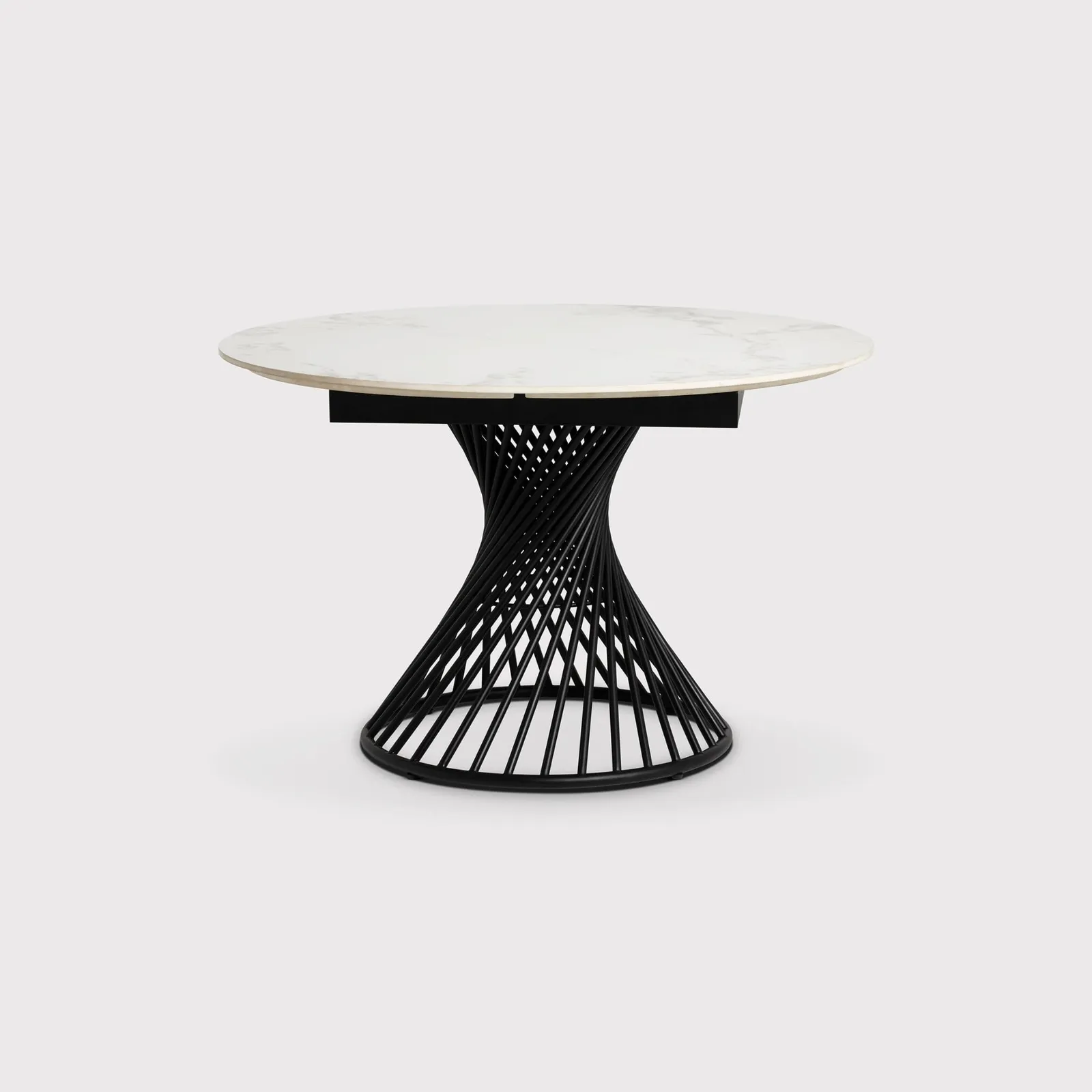 Mendal 120Cm Extending Dining Table, Round, White Ceramic | Barker & Stonehouse