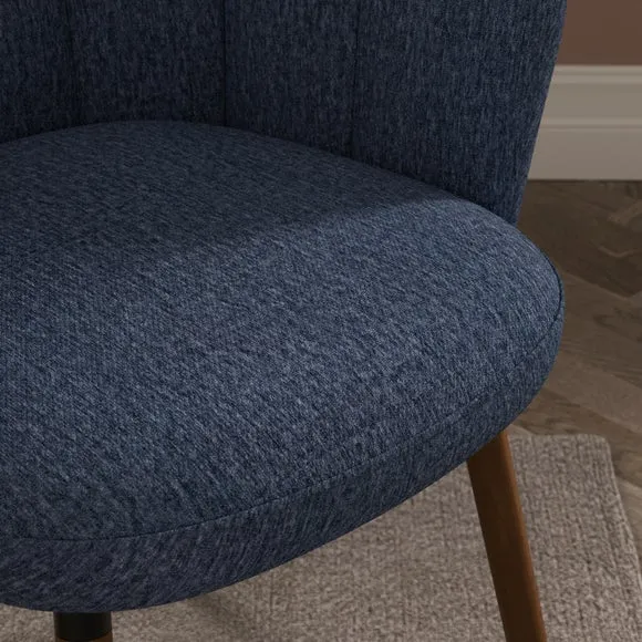 Vivian Dining Chair, Chenille with Dark Stain Legs 3