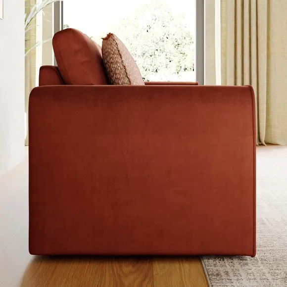 Abel Matte Velvet 3 Seater Sofa 3