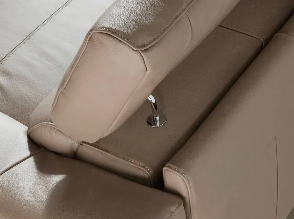 Angel Cerda Left Chaise 5-Seater Sofa, Mink Leather, Electric Relax in Taupe 6