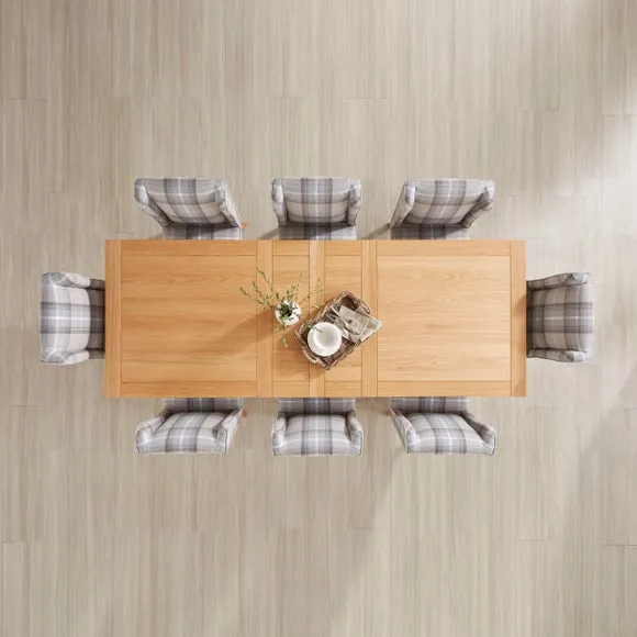 Xavi 6-8 Seater Rectangular Extendable Dining Table, Oak 3
