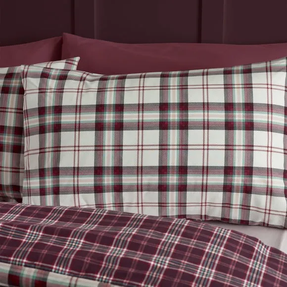 Catherine Lansfield Kelso Check Polycotton Duvet Cover & Pillowcase Set 2