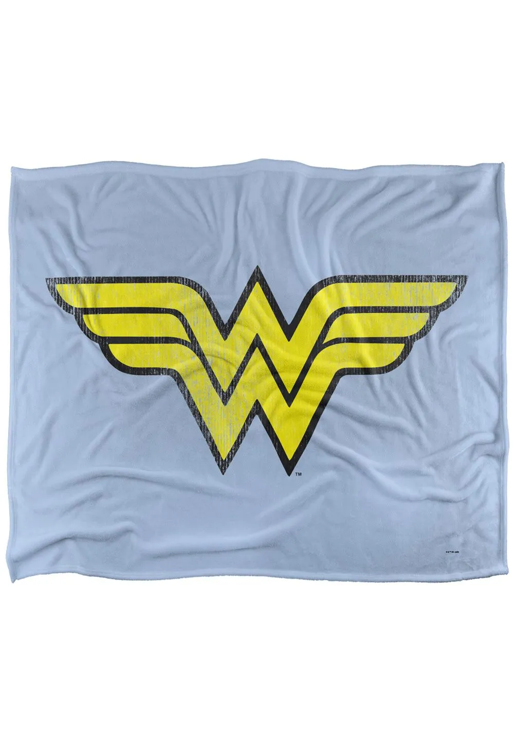 Warner Brothers Dc Wonder Woman Logo Officially Licensed Silky Touch Super Soft Throw Blanket 152 x 127 cm in White