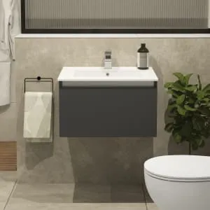 Newland Midnight Mist Basin Unit Single Drawer Suspended - 600mm 2