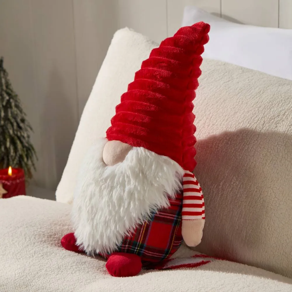 OHS Xmas Gonk Shaped Scatter Cushion Decorative Pillow in Red