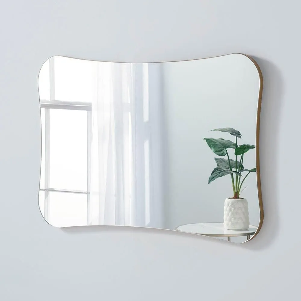 Yearn Mirrors Barnsbury Frameless Gold Mirror 90x60cm 2
