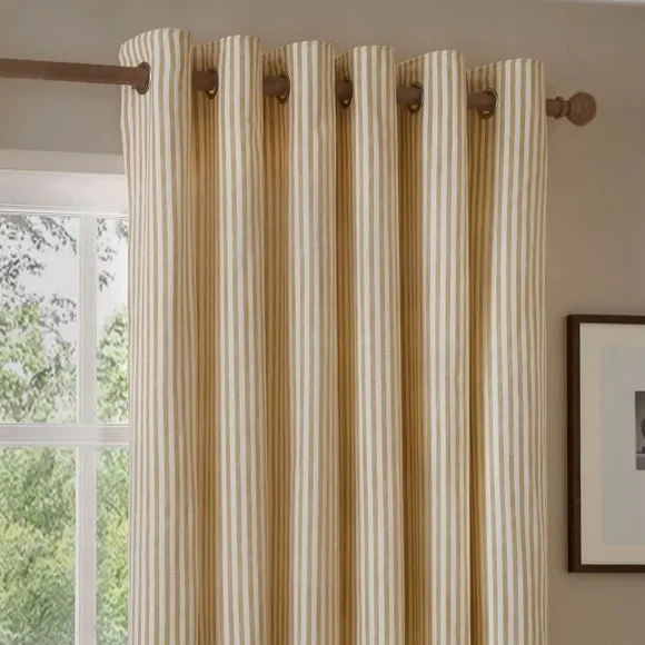 Yard Hebden Striped Eyelet Curtains (Blackout Available) 1