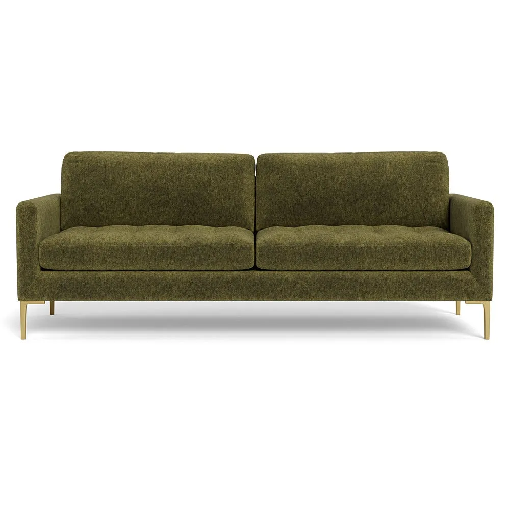 Heal's Eton 4 Seater Sofa Velvet Boucle Wilder Brass Feet 1