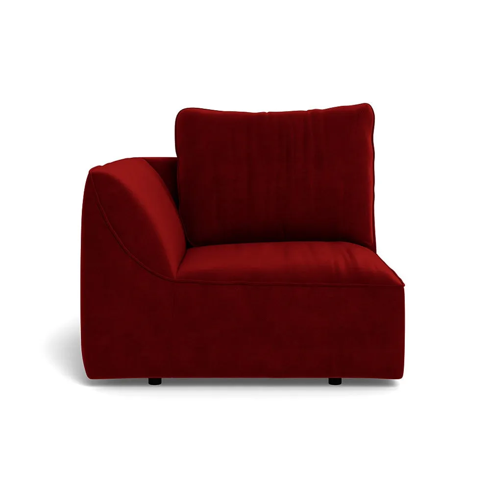 Heal's Morven Left Hand Facing Single Unit Smart Luxe Velvet Mulberry