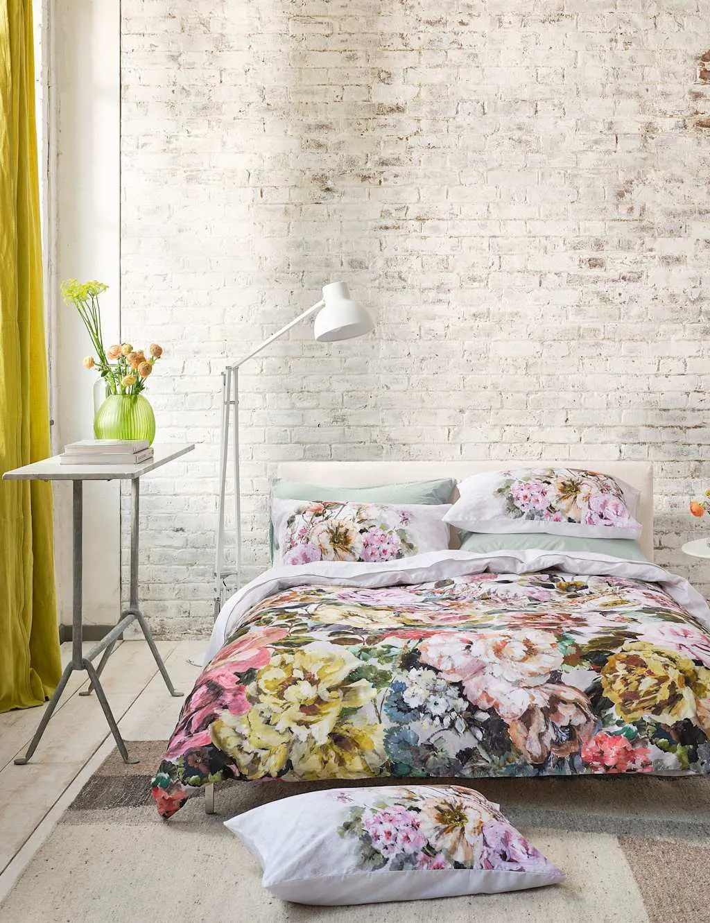 Designers Guild Pure Cotton Grandiflora Bedding Set Light Pink Mix