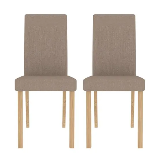 Anna Beige Finish Dining Chair In Pair