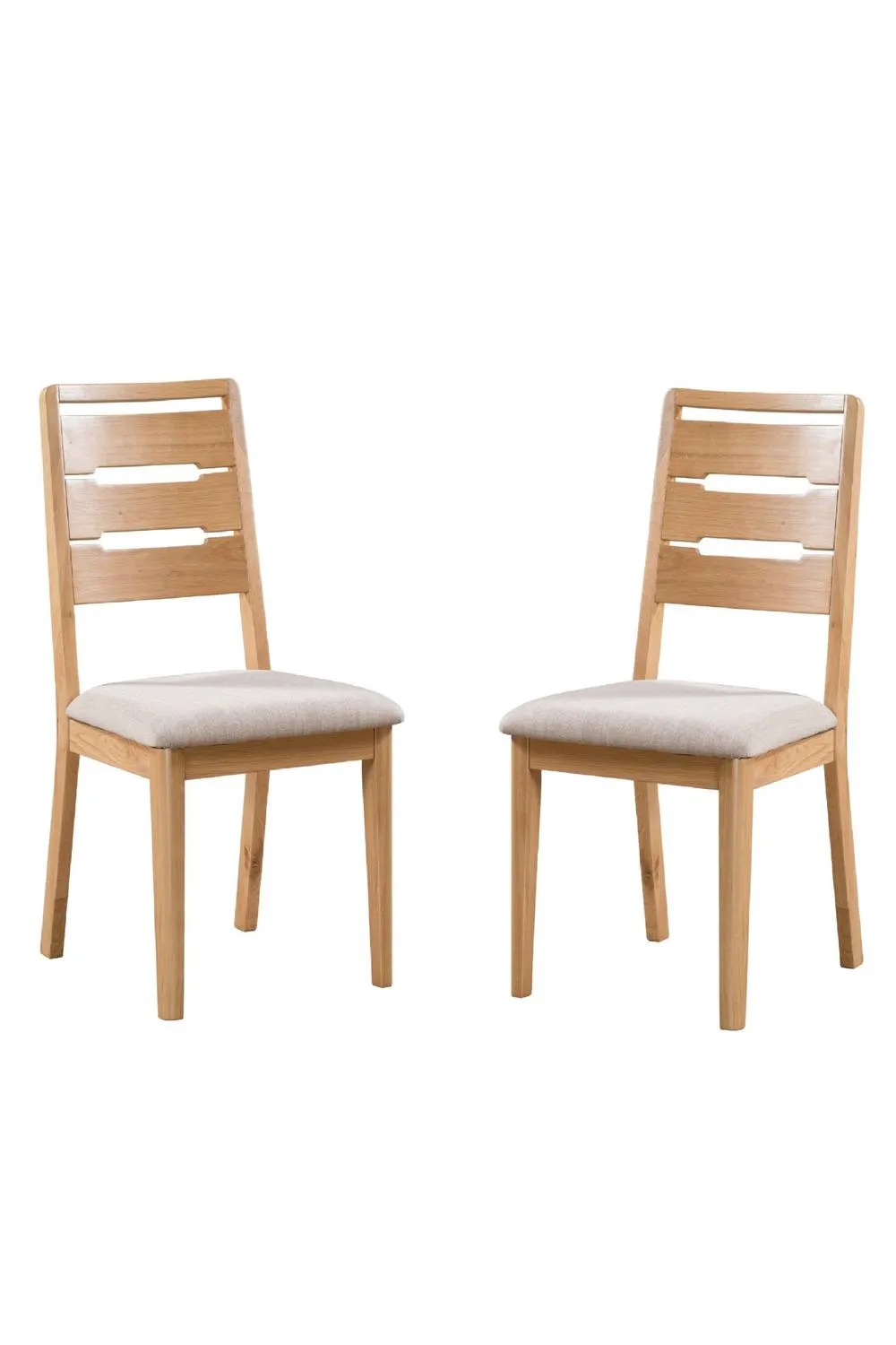 Julian Bowen Curve Dining Chair (Set of 2) in Light Oak 3