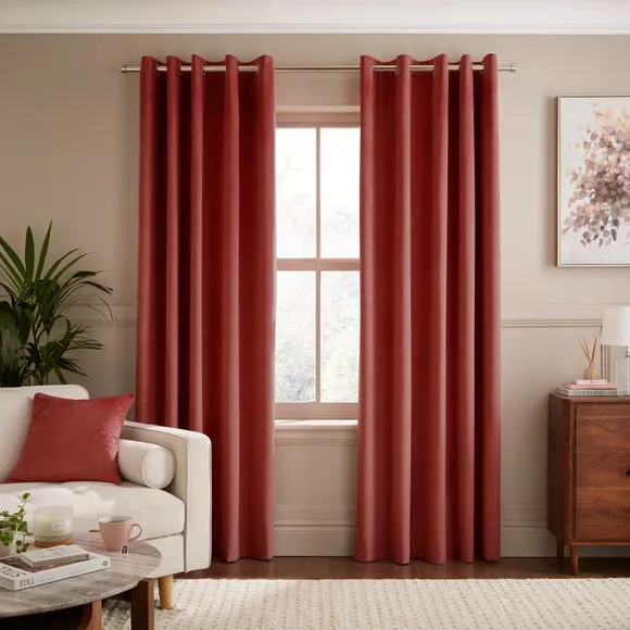 Luxe Velour Eyelet Curtains (Blackout Available) 2