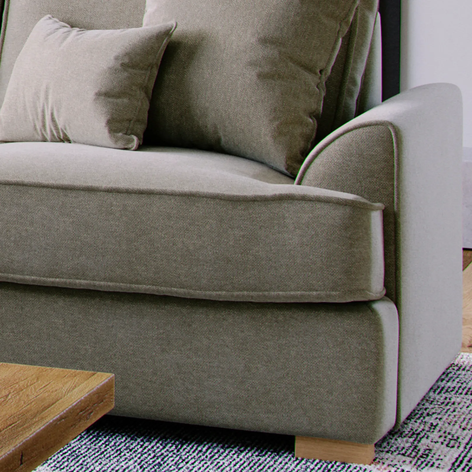 The Great Sofa Company Ophelia 3 Seater Chenille Sofa in Grey 4