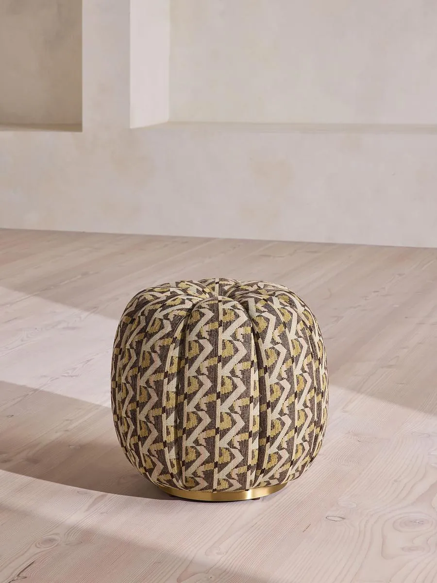 Sofia Footstool, Fulton Jacquard, Sage