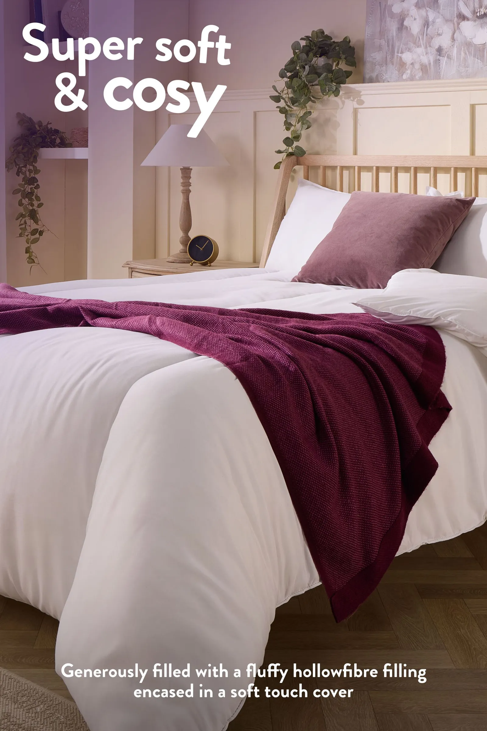 Slumberdown Feels Like Down 10.5 Tog All Year Round Duvet in White 5