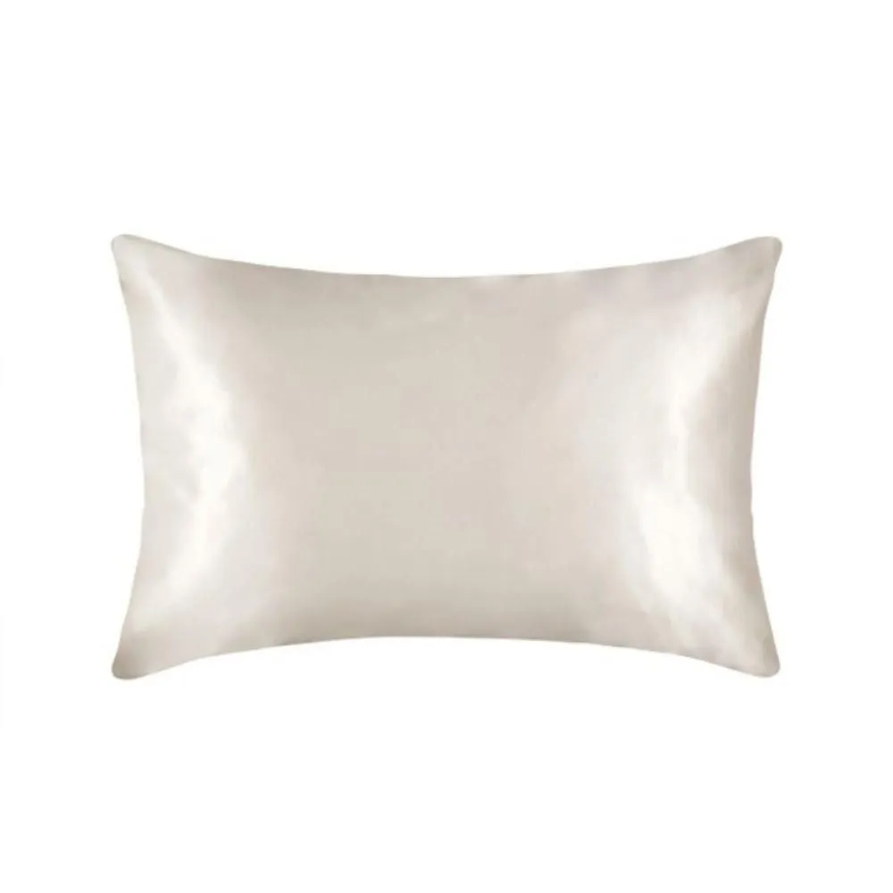 HomeSpace Direct 100% Mulberry Silk Pillowcase in White
