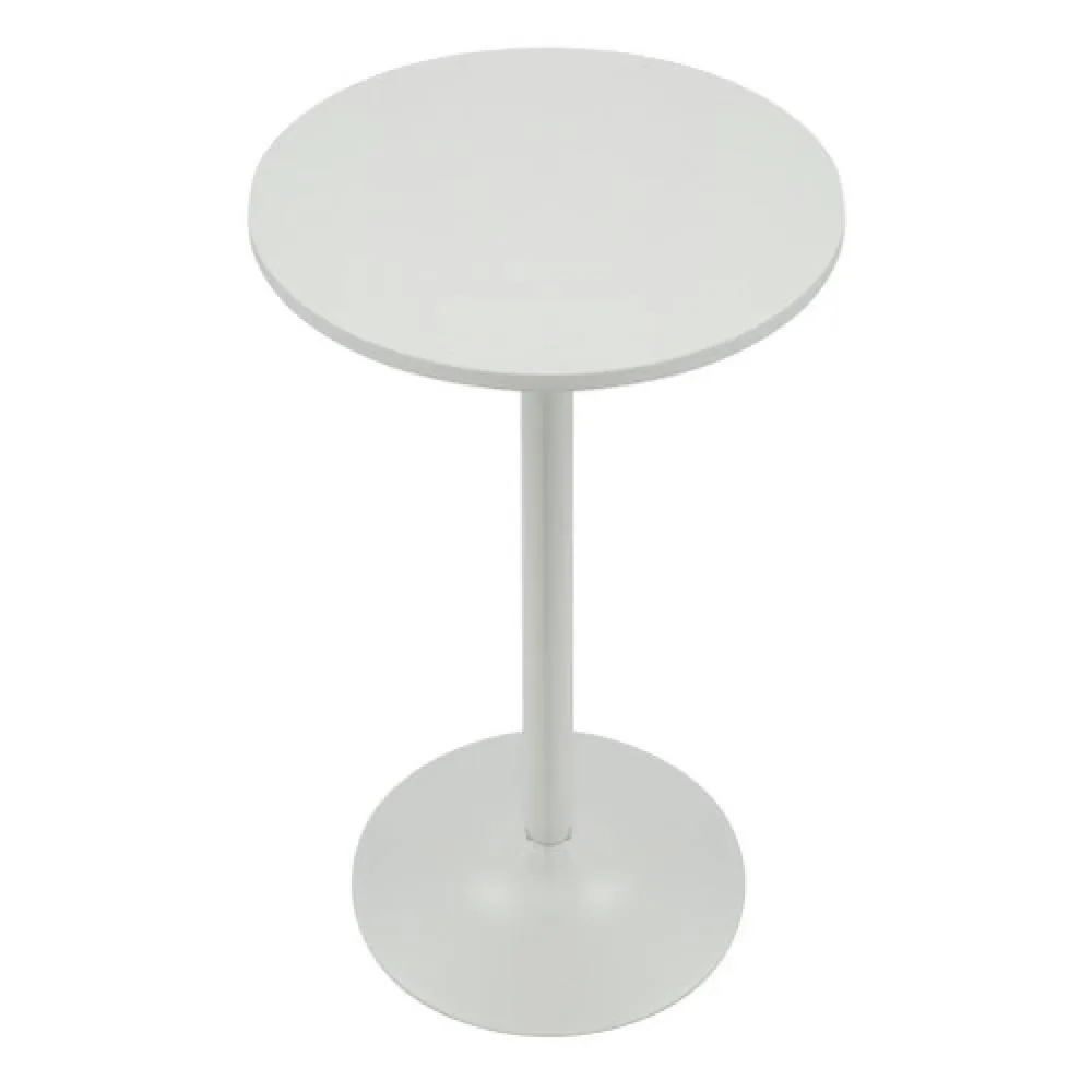netfurniture Horizon Poseur Matt White Table Round Wood White 5