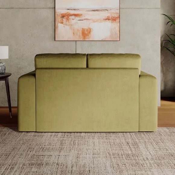 Abel Matte Velvet 2 Seater Sofa 2