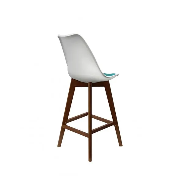 Fusion Living Soho White Plastic Bar Stool 5