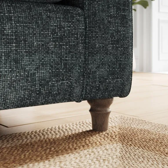Flori Chunky Chenille Corner Chaise Sofa 4