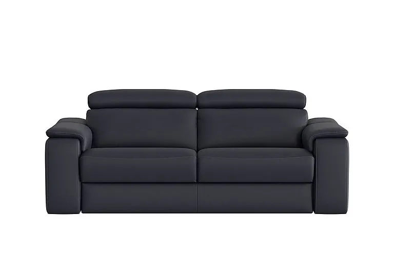 Davide 3 Seater Leather Sofa - Torello Blu