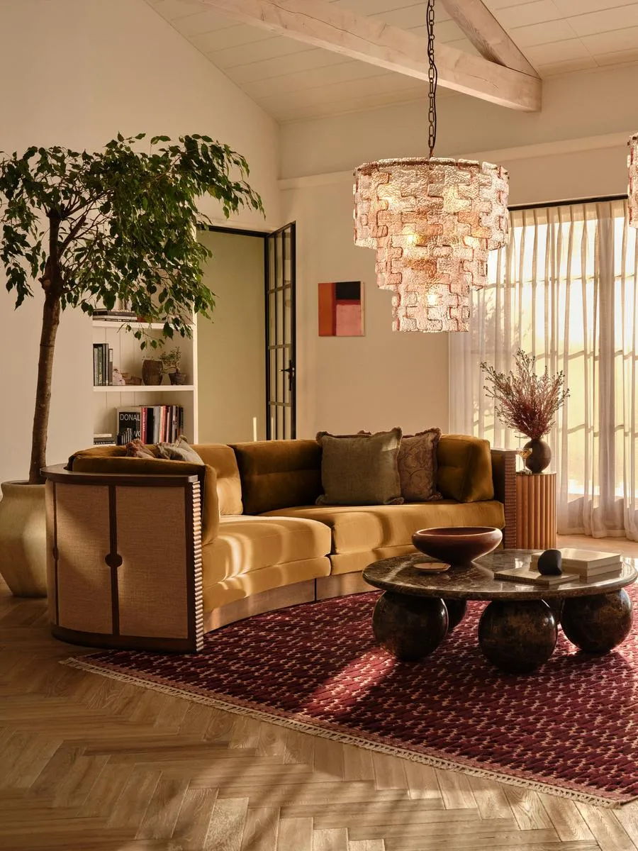 Belmont Sofa, Three Seater, Velvet, Mustard