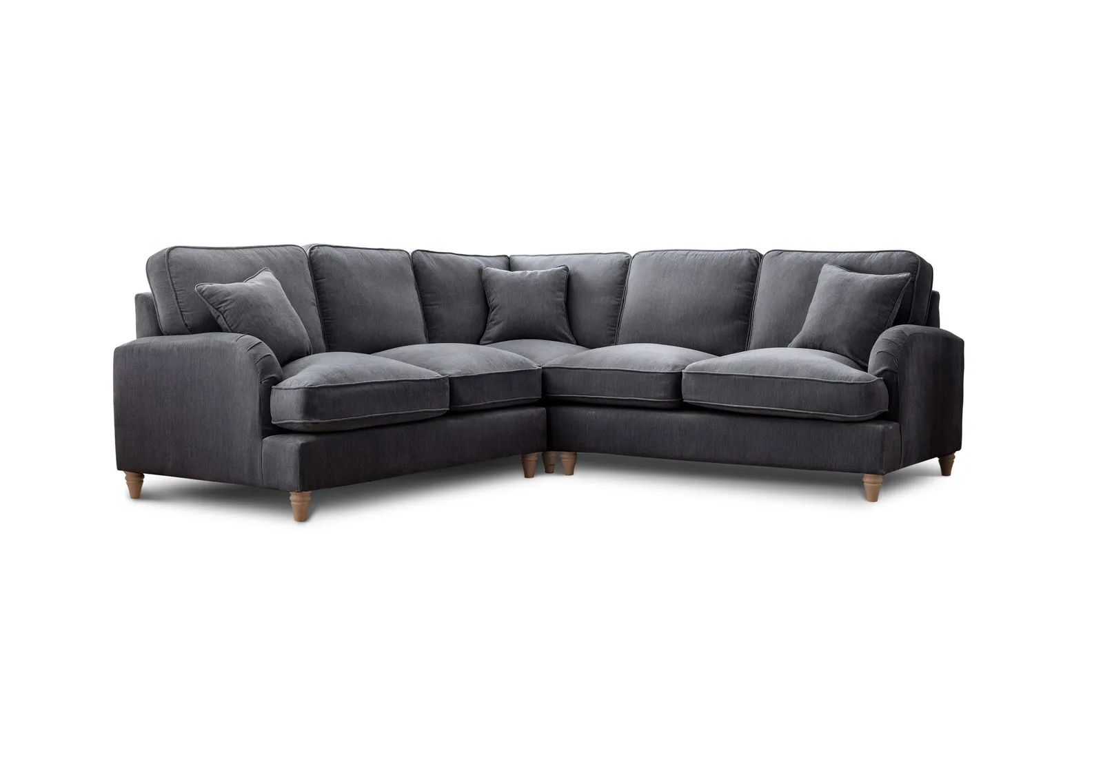 The Great Sofa Company Orla 2 Corner 2 Manhattan Ice (no cutout) in Charcoal 2
