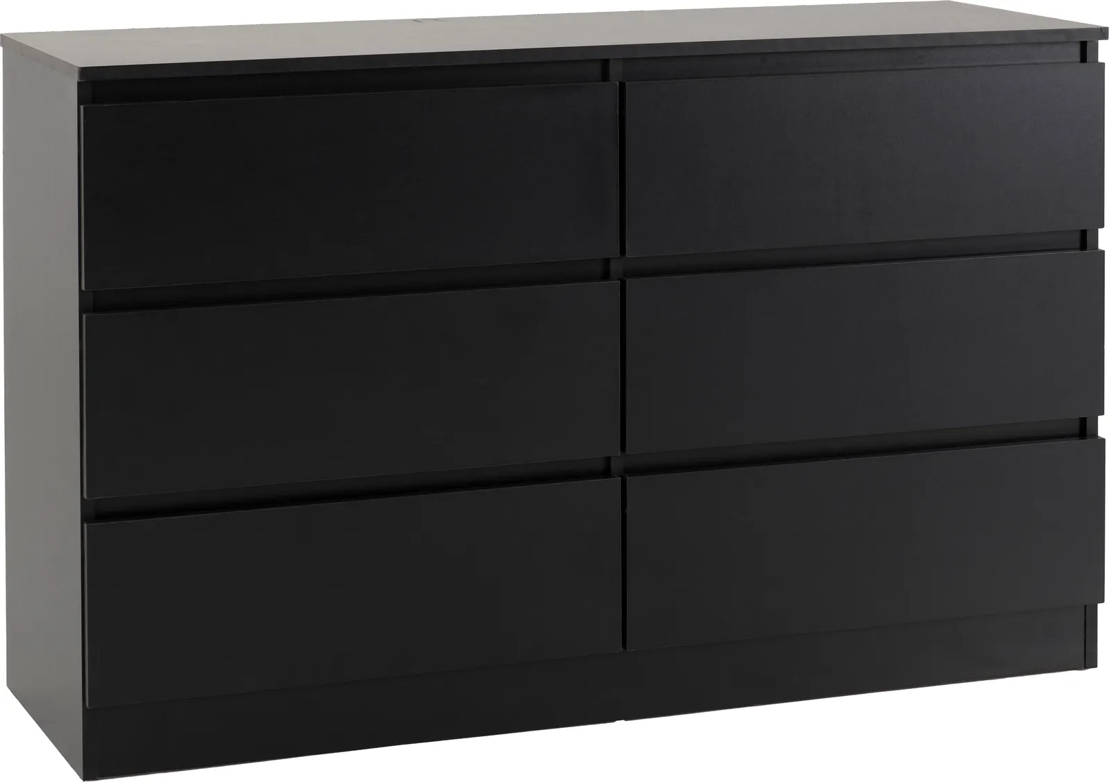 Seconique Malvern 6 Drawer Chest in Black 2