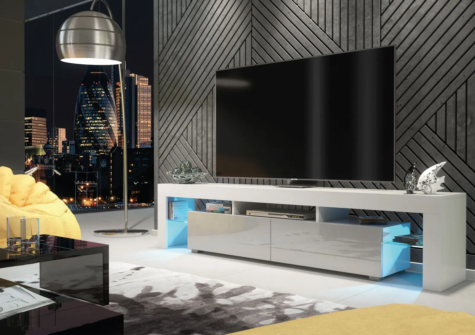 Creative Furniture TV Unit 200cm Sideboard Cabinet Cupboard TV Stand in Grey 4