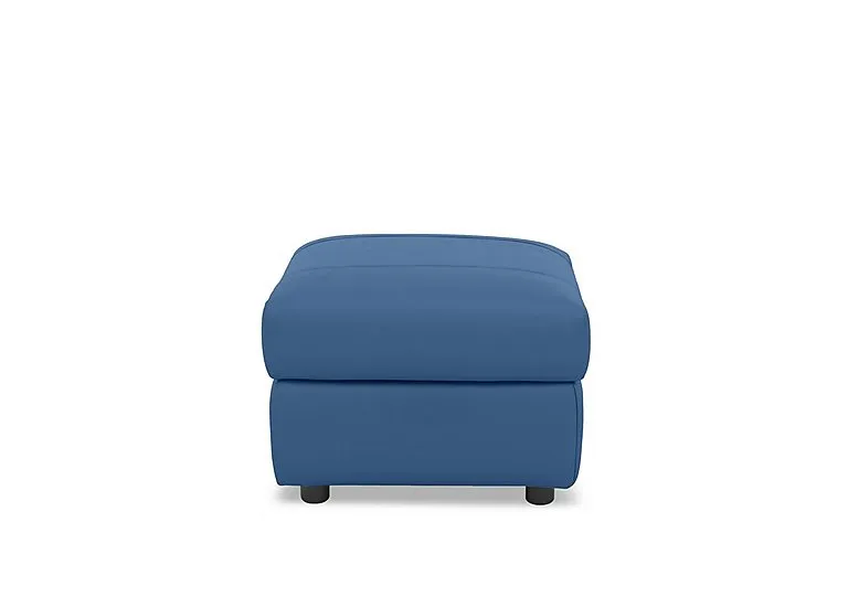 Raven Leather Footstool
