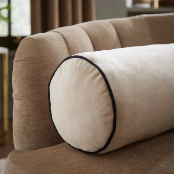 Luxe Velour Contrast Bolster Cushion 4