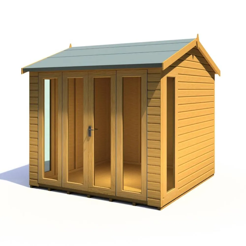 Shires Blenhiem 8 x 8 Feet Summerhouse - L259.4 x W253.4 x H246.2 cm in Light Brown 4