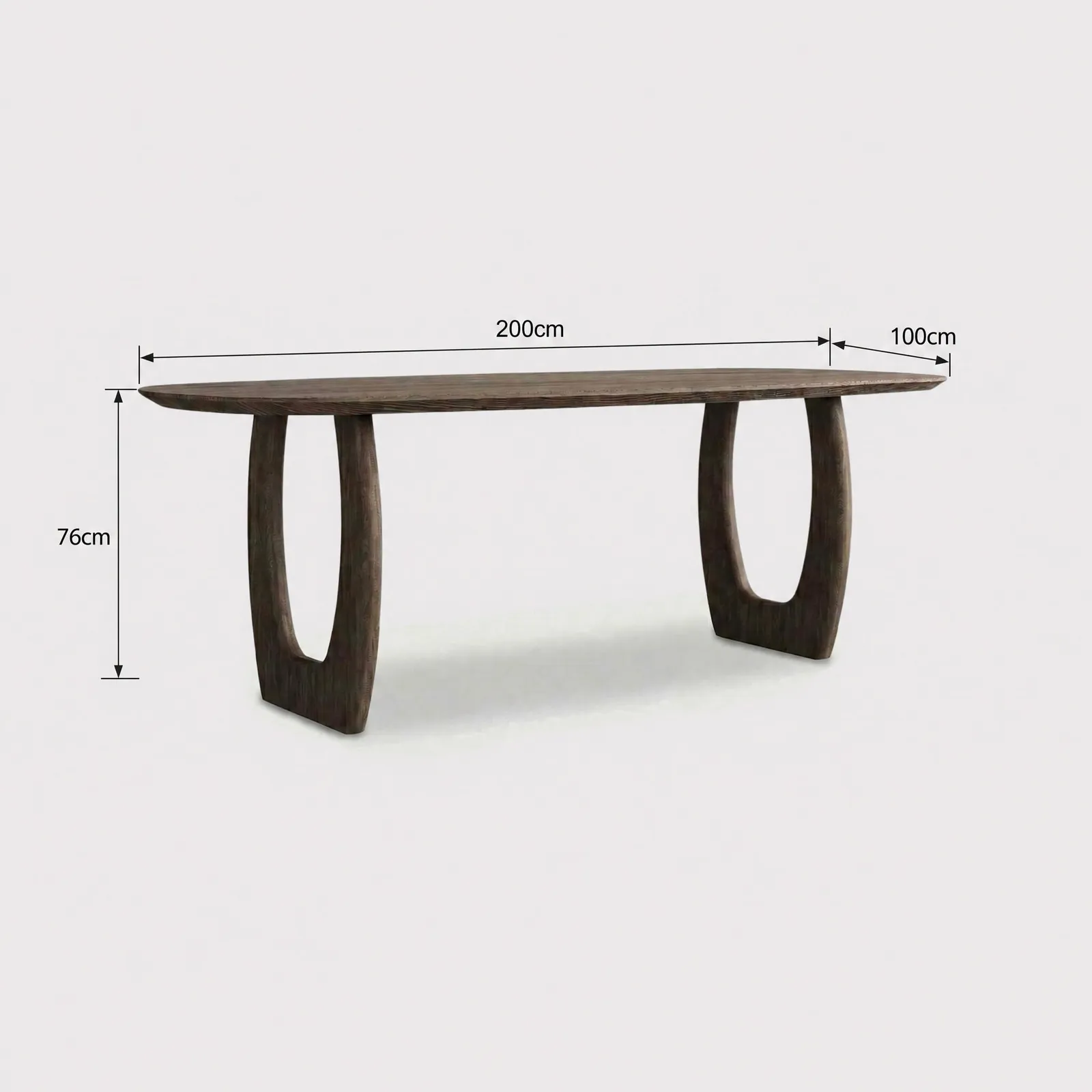 Pure Furniture Slim Luna Danish Oval Dining Table 200X100Cm, Brown Oak | Barker & Stonehouse 3
