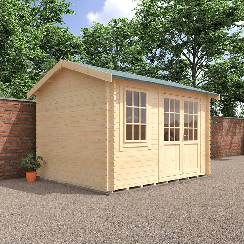 Buttercup Farm 12x10w The Henley Plus 44mm Cabin - L355 x W295 x H272.6 cm in Natural 6