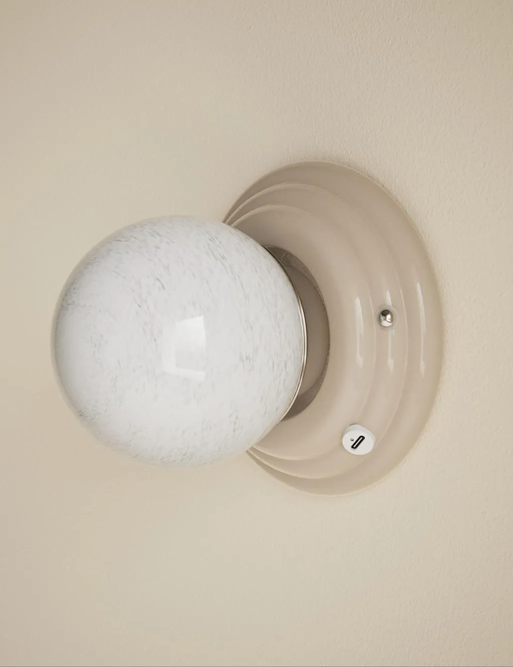 M&S Rechargeable Ribbed Wall Light Taupe
