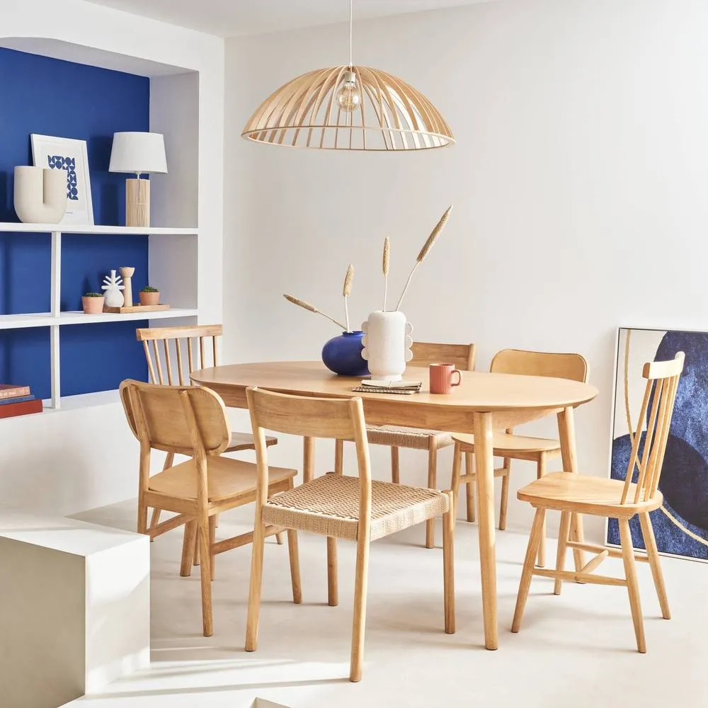 sweeek 6 to 8-seater extendable oval dining table in Brown 3