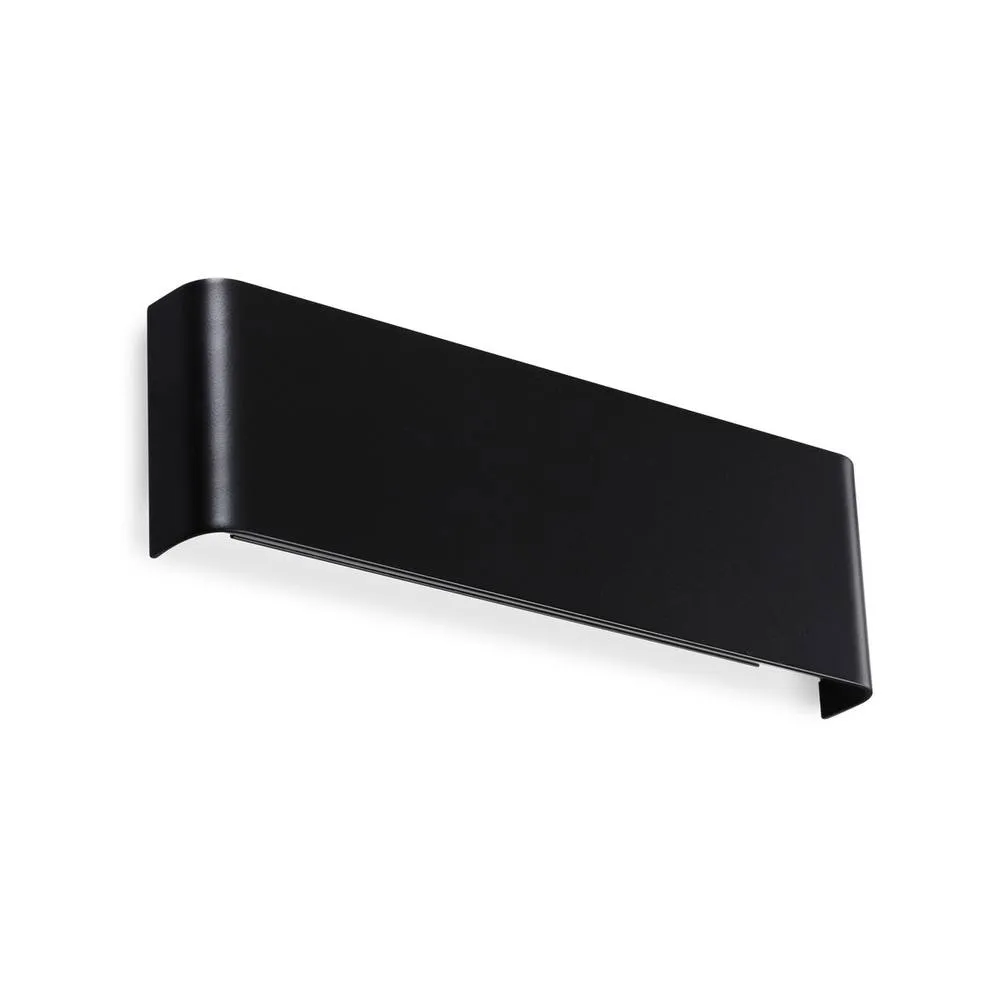 Netlighting Delta 30cm LED Flush Wall Lamp Black 3000K