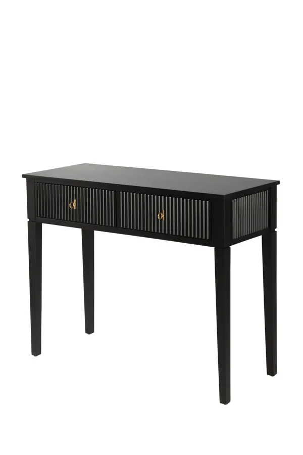 Heidi Black Console Table Brass/Silver