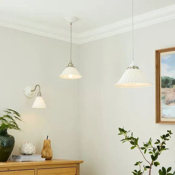 Lilbourne Ribbed Ceramic Wall Light 6