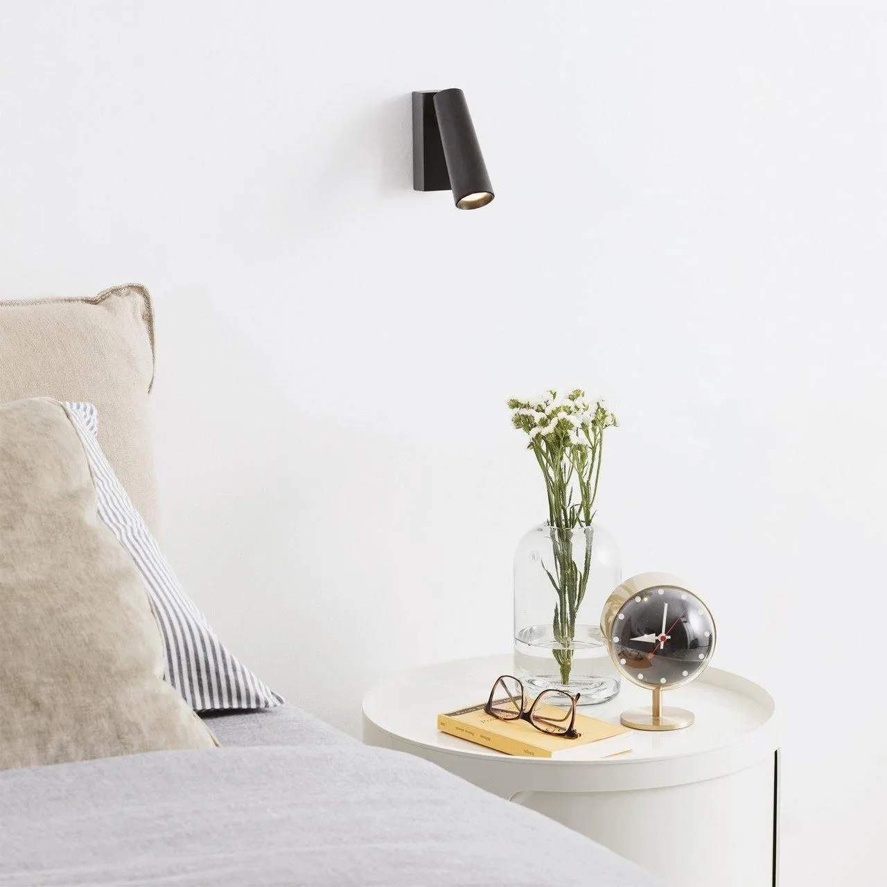 Netlighting Pipe Wall Adjustable Reading Light Black 3000K in White 2