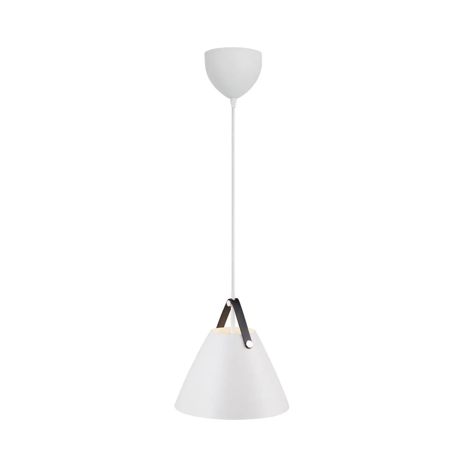 Nordlux Modern Indoor Pendant Light White Metal E27 Brown & Black Strap - Mains Powered, IP20 2