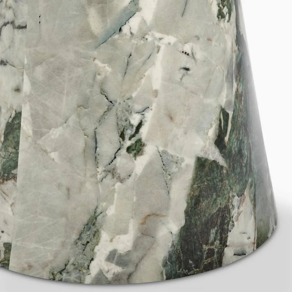 FurnitureboxUK Palma Round Green Marble Effect Dining Table & 4 Caia Chairs 6