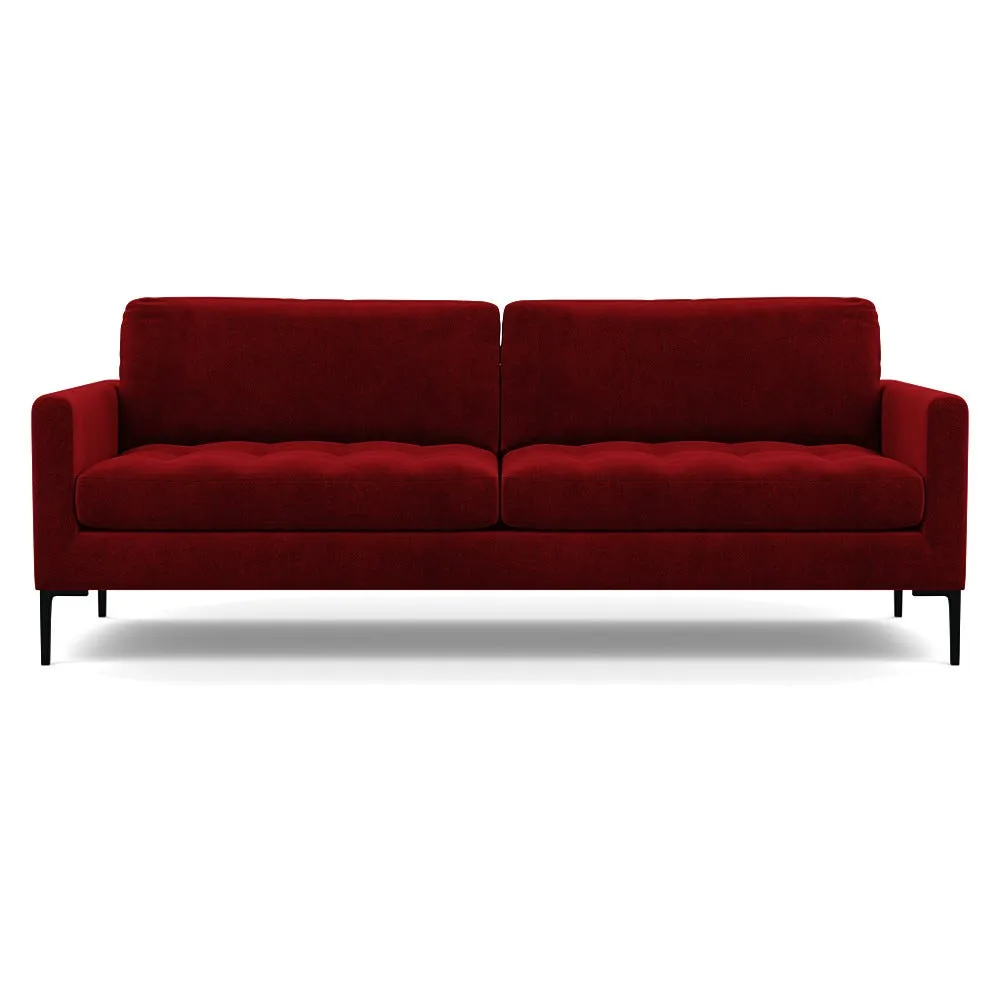 Heal's Eton 4 Seater Sofa Smart Luxe Velvet Mulberry Black Feet 1